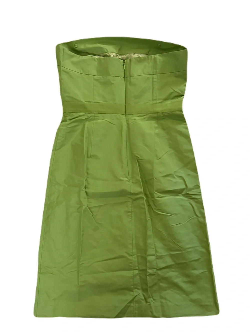 Jcrew Strapless Lime Green Dress with Bow